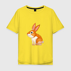 Футболка оверсайз мужская Рыжий кролик, цвет: желтый