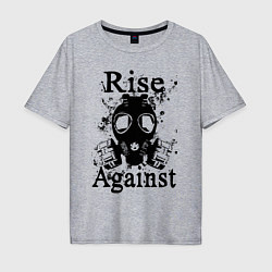 Футболка оверсайз мужская Rise Against rock, цвет: меланж