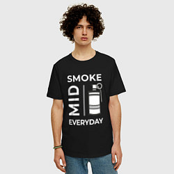 Футболка оверсайз мужская Smoke Mid Everyday, цвет: черный — фото 2
