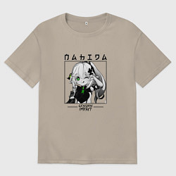 Футболка оверсайз мужская Нахида в квадрате, цвет: миндальный