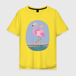 Футболка оверсайз мужская Фламинго, цвет: желтый