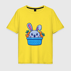 Футболка оверсайз мужская Вкусный кролик, цвет: желтый