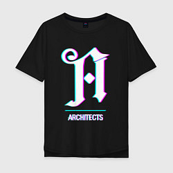 Футболка оверсайз мужская Architects glitch rock, цвет: черный