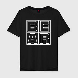Футболка оверсайз мужская Огромное лого BEAR, цвет: черный