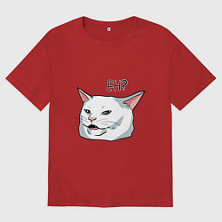 Футболка оверсайз мужская Eh?!, цвет: красный