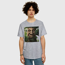 Футболка оверсайз мужская Wise Mystical Tree, цвет: меланж — фото 2