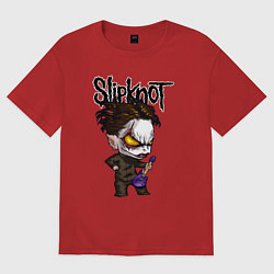 Футболка оверсайз мужская Slipknot - art, цвет: красный