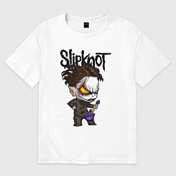 Футболка оверсайз мужская Slipknot - art, цвет: белый