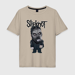 Футболка оверсайз мужская Седьмой Slipknot, цвет: миндальный