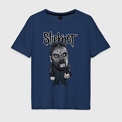 Футболка оверсайз мужская Седьмой Slipknot, цвет: тёмно-синий