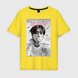 Футболка оверсайз мужская Lee Know Stray Kids, цвет: желтый