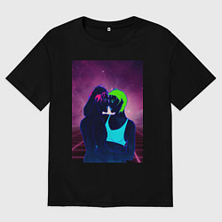 Футболка оверсайз мужская The two beloved, цвет: черный