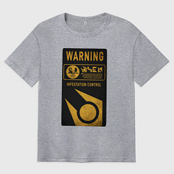 Футболка оверсайз мужская Контроль заражения, цвет: меланж