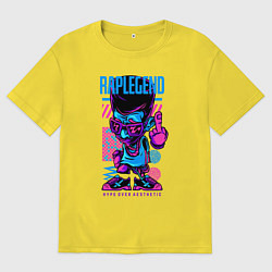 Футболка оверсайз мужская Легенда рэпа, цвет: желтый