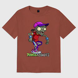 Футболка оверсайз мужская Zombie on sport, цвет: кирпичный