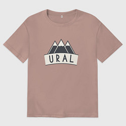 Футболка оверсайз мужская URAL, цвет: пыльно-розовый