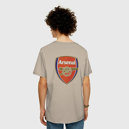Мужская футболка оверсайз Arsenal - sweeper - England - London / Миндальный – фото 4