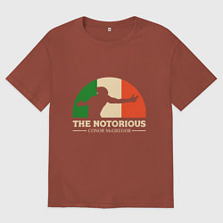 Футболка оверсайз мужская The Notorious, цвет: кирпичный