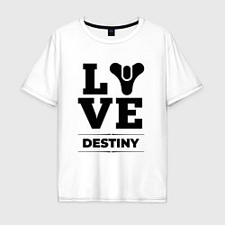 Футболка оверсайз мужская Destiny love classic, цвет: белый