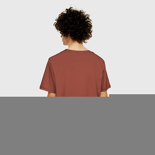 Мужская футболка оверсайз Nutty / Кирпичный – фото 4