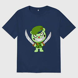 Футболка оверсайз мужская Angry Flippy, цвет: тёмно-синий