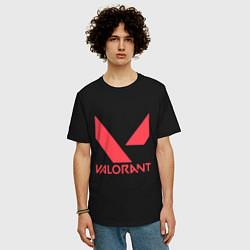 Футболка оверсайз мужская Valorant - logo, цвет: черный — фото 2