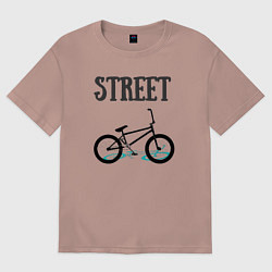 Футболка оверсайз мужская Street BMX, цвет: пыльно-розовый