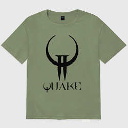 Футболка оверсайз мужская Quake II logo, цвет: авокадо