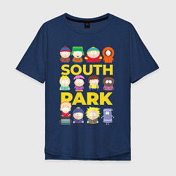 Футболка оверсайз мужская Южный парк персонажи, цвет: тёмно-синий