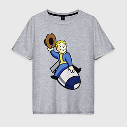 Футболка оверсайз мужская Vault boy - bomb rider, цвет: меланж