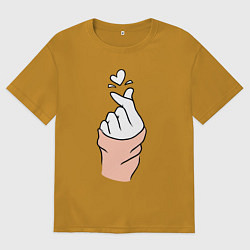 Футболка оверсайз мужская Hand click, цвет: горчичный