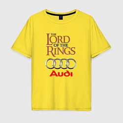 Футболка оверсайз мужская Audi - властелин колец, цвет: желтый