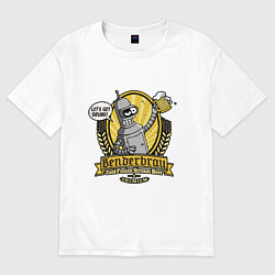 Футболка оверсайз мужская Benderbrau premium beer, цвет: белый