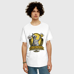 Футболка оверсайз мужская Benderbrau premium beer, цвет: белый — фото 2