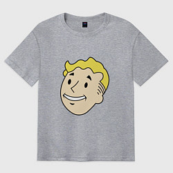 Футболка оверсайз мужская Vault boy head, цвет: меланж