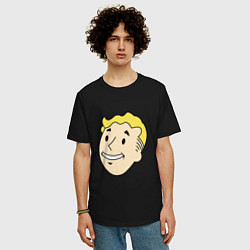 Футболка оверсайз мужская Vault boy head, цвет: черный — фото 2