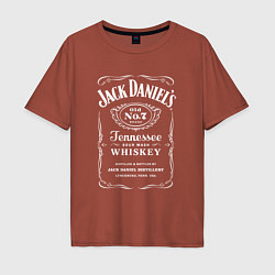 Футболка оверсайз мужская Jack Daniels, цвет: кирпичный