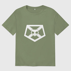 Футболка оверсайз мужская Знак исполняющего обязанности синигами, цвет: авокадо