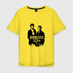 Футболка оверсайз мужская Sherlock 221B, цвет: желтый