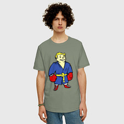 Футболка оверсайз мужская Vault boy - boxer, цвет: авокадо — фото 2