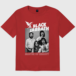 Футболка оверсайз мужская Black Sabbath rock, цвет: красный