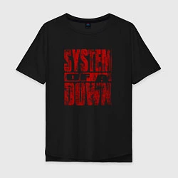 Футболка оверсайз мужская System of a Down ретро стиль, цвет: черный