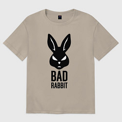Футболка оверсайз мужская Bad rabbit, цвет: миндальный