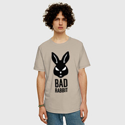 Футболка оверсайз мужская Bad rabbit, цвет: миндальный — фото 2