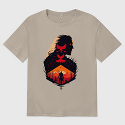 Футболка оверсайз мужская Геральт из Ривии, цвет: миндальный