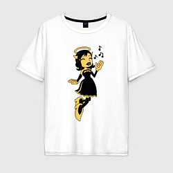 Футболка оверсайз мужская Bendy - Ангел Алиса, цвет: белый