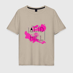 Футболка оверсайз мужская Acid hill pink, цвет: миндальный