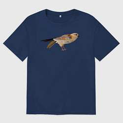 Футболка оверсайз мужская Сокол птица, цвет: тёмно-синий