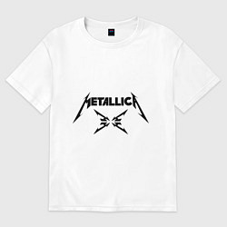 Футболка оверсайз мужская Metallica, цвет: белый