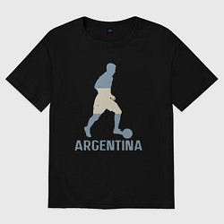 Футболка оверсайз мужская Lionel Messi Argentina, цвет: черный